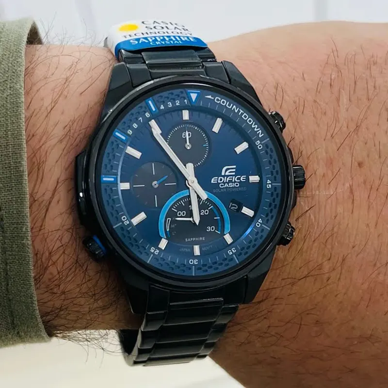 Casio Edifice Solar Chronograph Blue Dial Men's Watch- EFS-S590DC-2AV